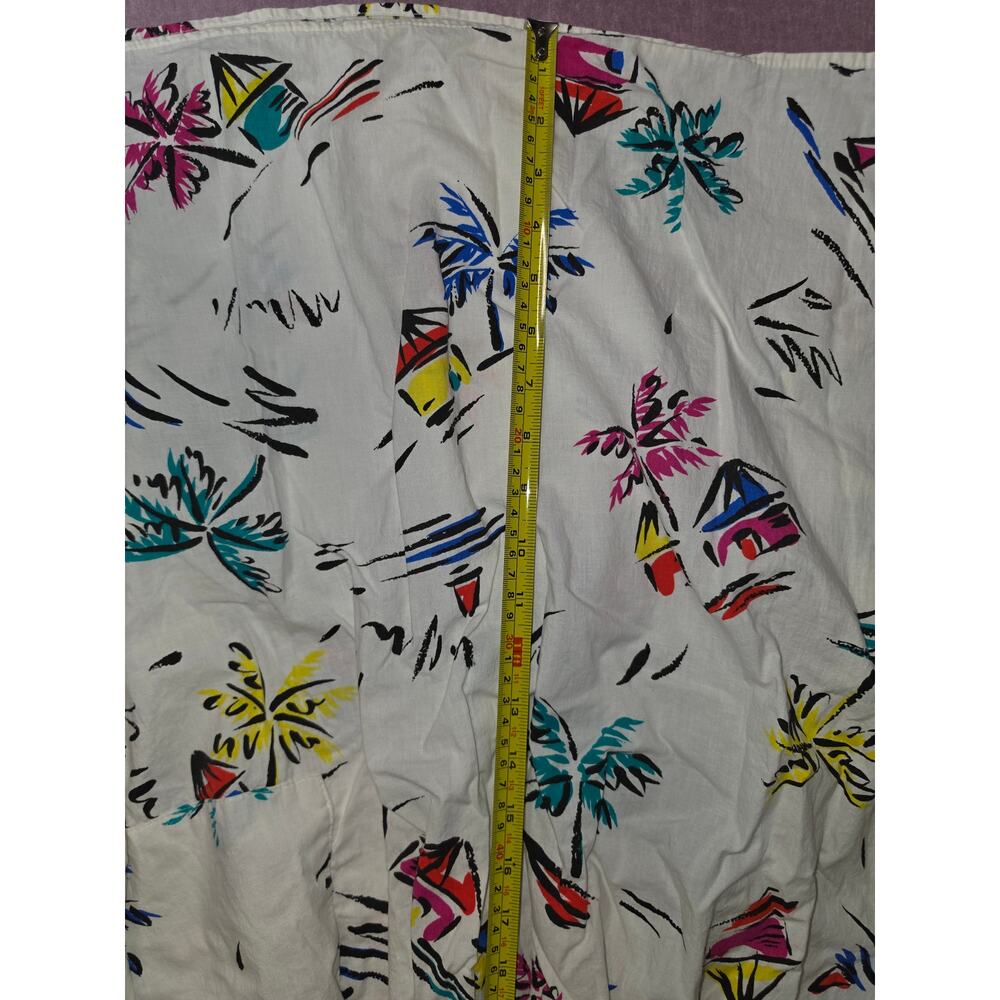Vintage Ms. Paquette California Tropical Palm Print Midi Skirt Medium Made USA - Picture 5 of 10